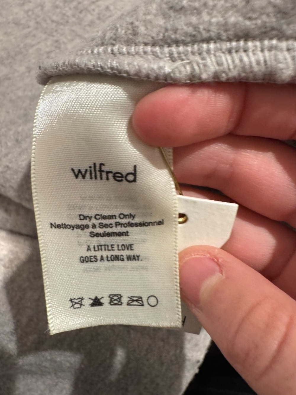 WILFRED (ARITZIA) oat/cream merino wool open cardigan - size xxs - Picture 5 of 6